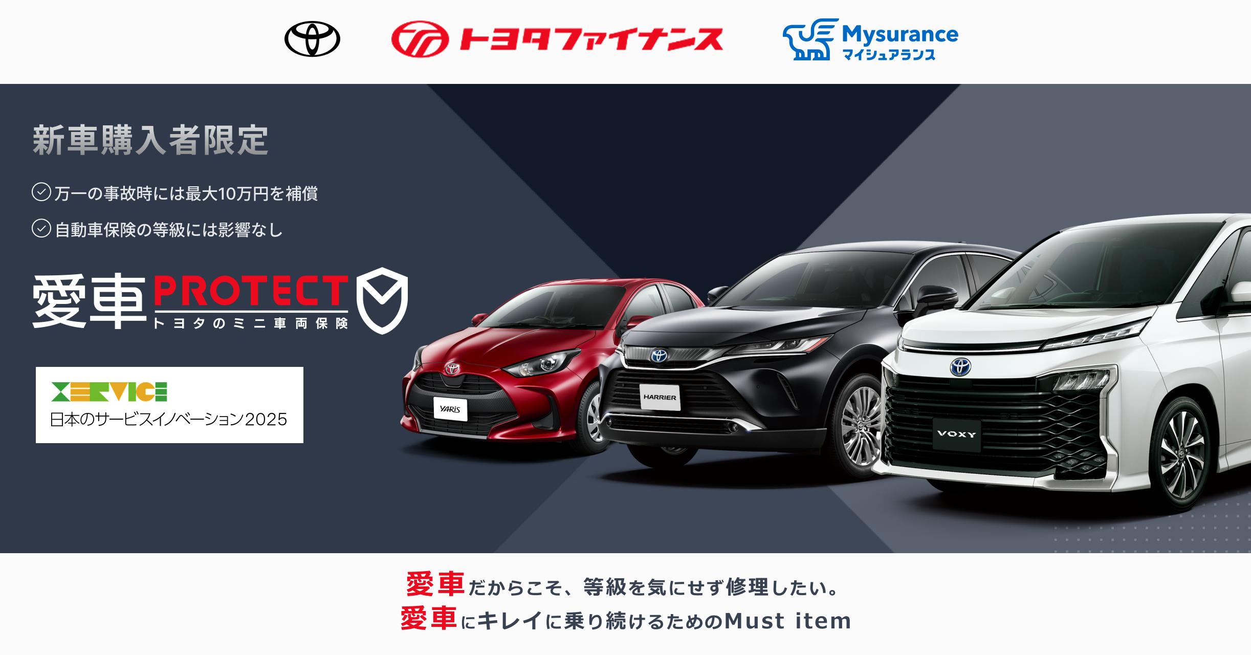愛車PROTECT トヨタのミニ車両保険」が「日本のサービスイノベーション